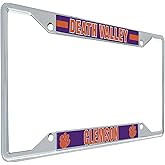 Desert Cactus Clemson University License Plate Frame Tigers Holder for Front or Back of Car Metal Car Tag Holder Officially Licensed (Slogan 2)