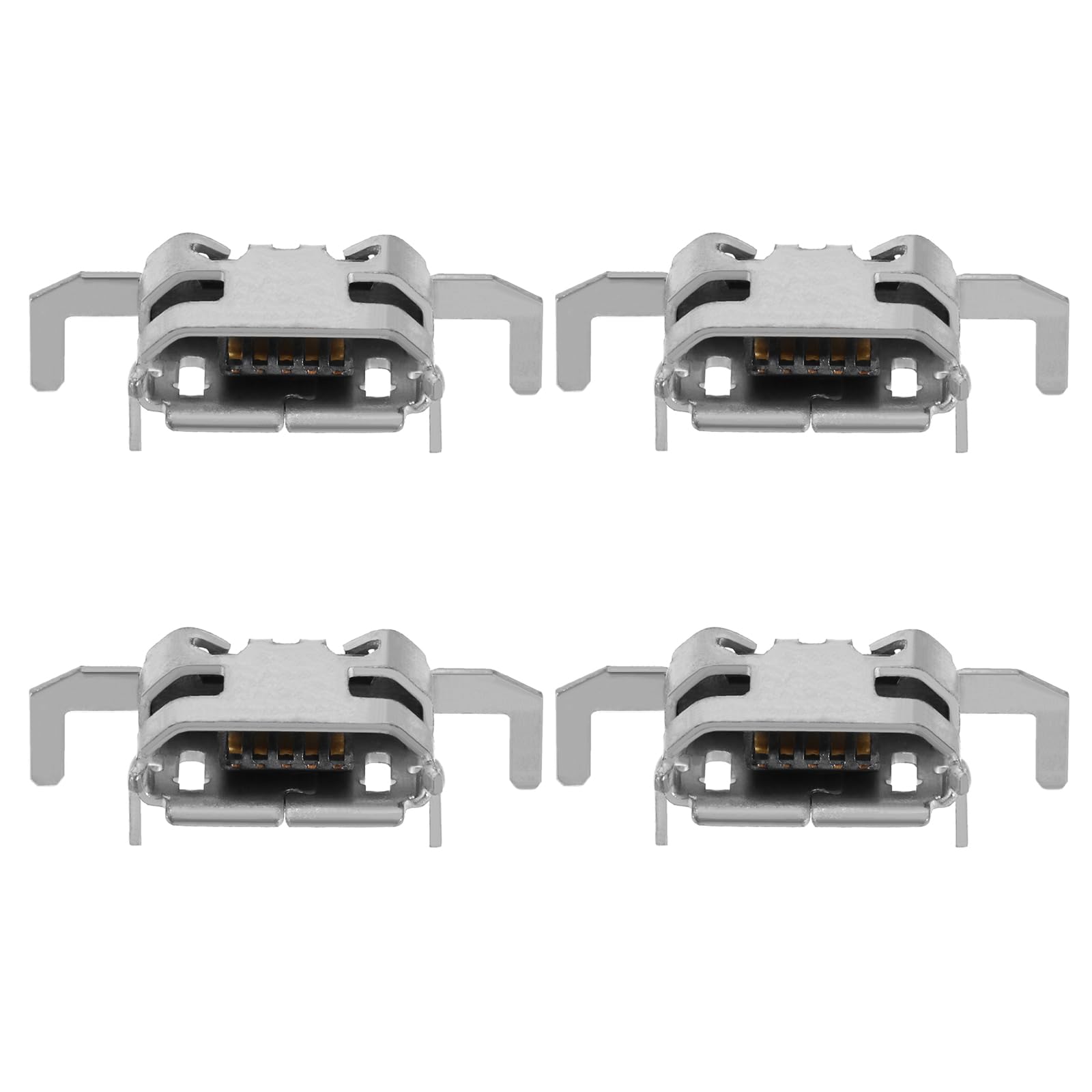 OTOTEC 4pcs Controller Charging Port Socket Compatible with Xbox One Dual Sense Controller Replacement USB charging port socket Silver