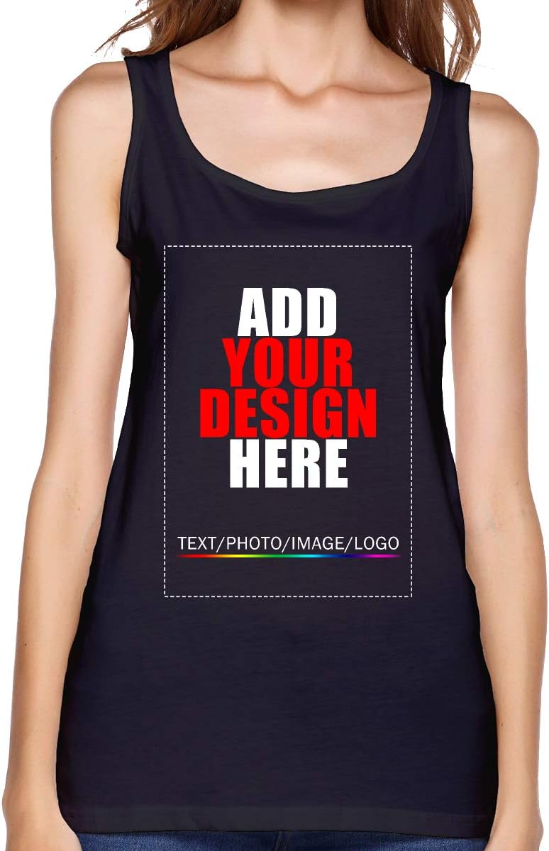 Women Custom Tank Tops Vest Tee, Design Your Own Shirt, Add Your Image Text