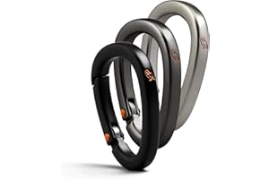 Bellroy Carabiner Trio (Set of 3 Attachment Clips, Super Lightweight, Versatile Colors) - BlackGraphiteSilver