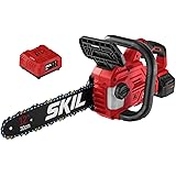 SKIL PWR CORE 20 Brushless 20V 12'' Handheld Lightweight Chainsaw Kit with Tool-free Chain Tension & Auto Lubrication, Includ