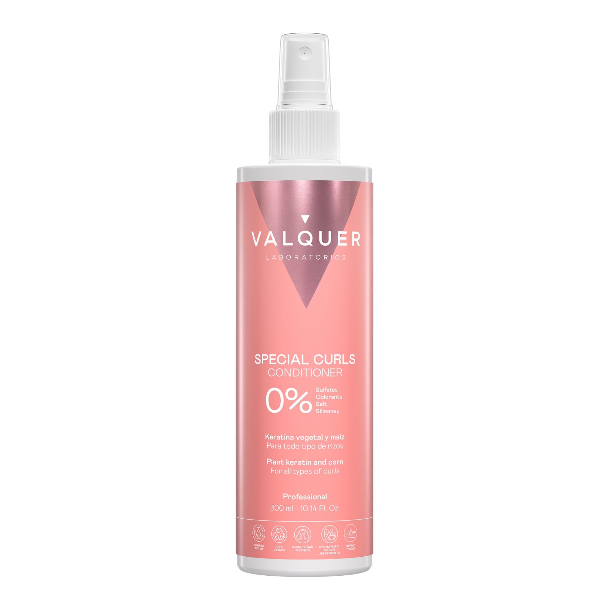 Valquer Professional Special Curly Conditioner for Curly Hair, Sulfate Free, Salt Free -Curly Girl Method up to 96% Natural Origin (300ml)