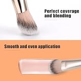 TEOYALL Flat Angled Brushes - Foundation, Concealer, Bronzer Set (3 Sizes) view 5