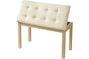 ZHRUNS Duet Piano Bench Wooden Keyboard Bench with Storage Compartment, 29''Piano Chair Seat with Padded Cushion, Long Piano Stool Beige