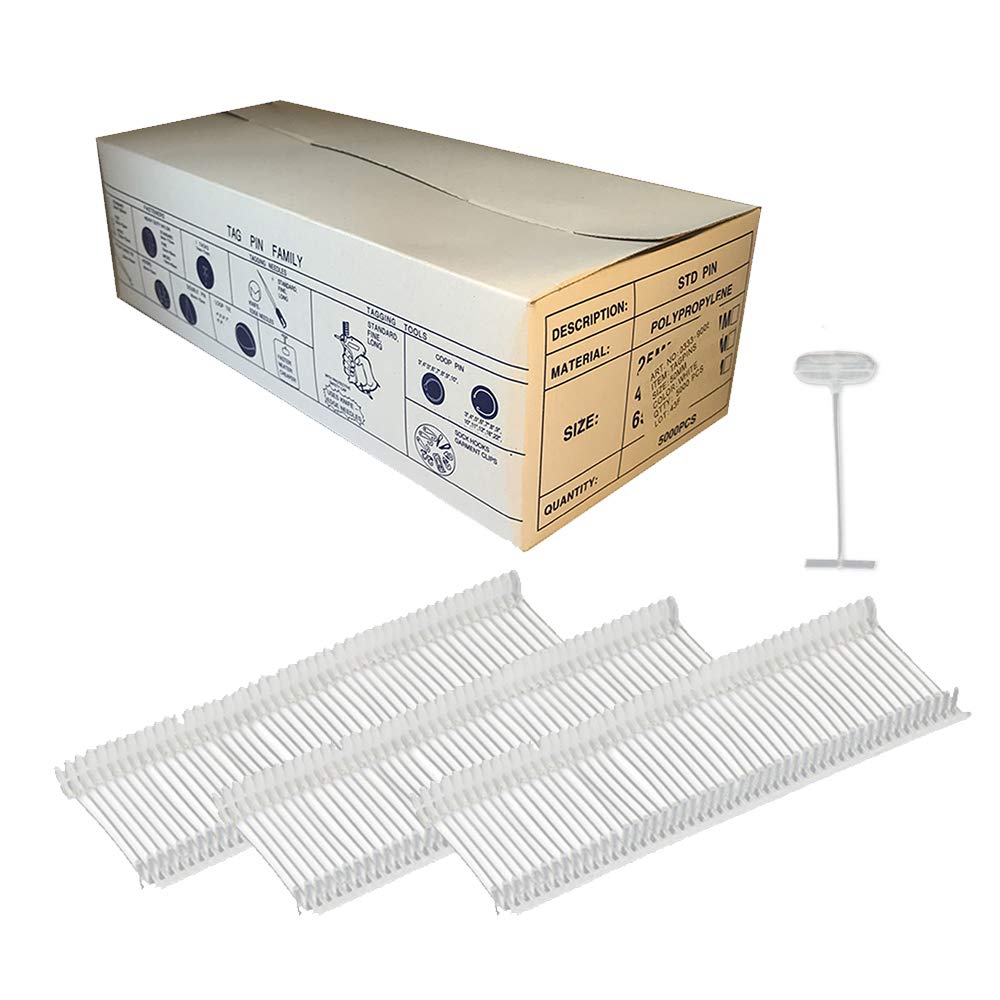 Larius Group 5,000 Staples for Tagging Gun Standard (Regular) Labelling Device - Tag Pins Transparent (15 mm)