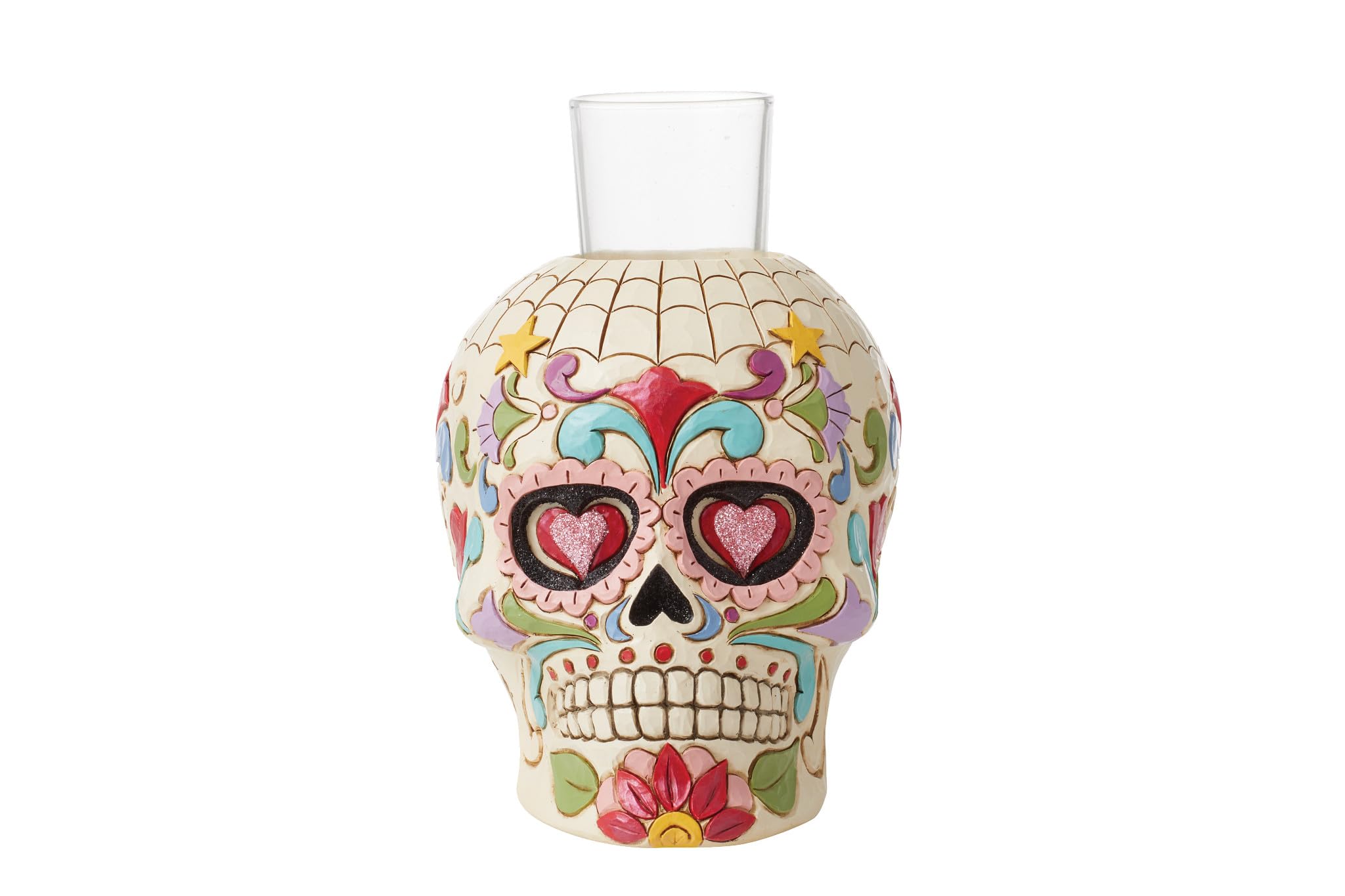 Enesco Jim Shore Cndlhldr Day Of The Dead Skull Figurine