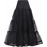 VanRose Women's Ankle Length Petticoat Bridal Wedding Slip Hoopless Crinoline Underskirt
