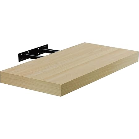 STILISTA® Wandregal Volato, Wandboard freischwebend, Längen 50cm 70cm 90cm 110cm, Bücherregal 11 Farbvarianten, Stärke 3,8cm,