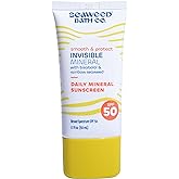Seaweed Bath Co. Smooth & Protect Invisible Mineral SPF 50 Zinc Oxide Face Sunscreen Gel, 1.7 Oz., Unscented Lightweight Facial Moisturizer Primer