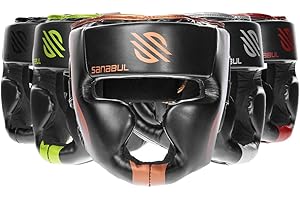 Sanabul Essential Boxing Headgear for Men & Women, Muay Thai MMA Headgear with Protective Padding, Full Face Coverage for Sparring Training