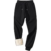 Lentta Men's Fleece Sweatpants Winter Warm Athletic Sherpa Lined Track Joggers Pants