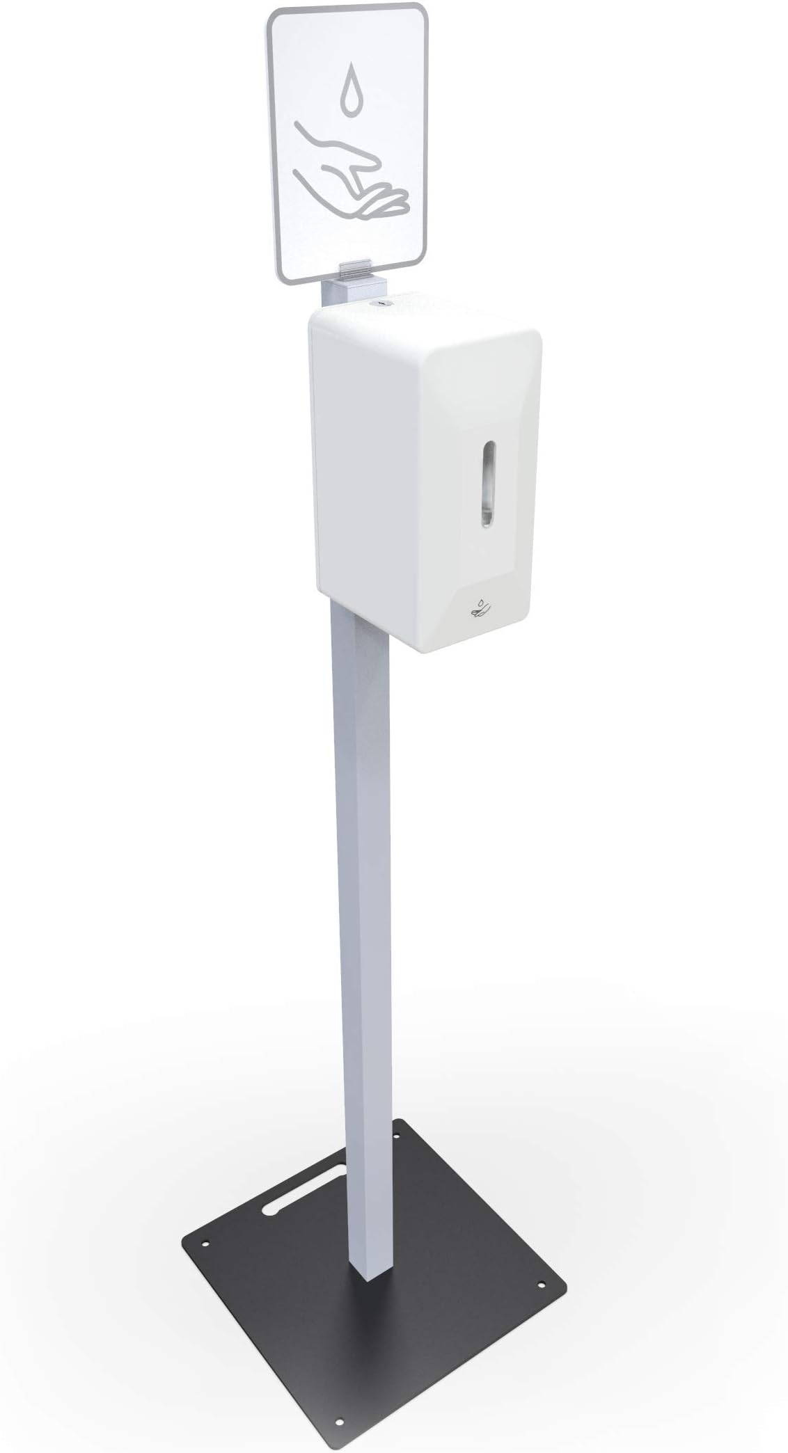 KLEMP Automatic Hand Sanitizer Dispenser Stand - Touchless Automatic Floor Standing Hand Sanitizer Dispenser - Economic Automatic Hand Sanitiser Station - Automatic Hand Dispenser Freestanding 120 cm