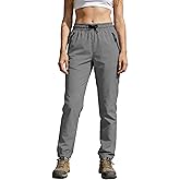 Womens Hiking Pants Water Resistant Quick Dry Sweatpants Elastic Waist UPF 50+ Cargo Lightweight Work Travel Casual