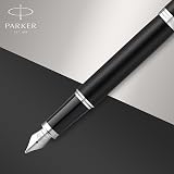 Parker IM Fountain Pen Matte Black Chrome Trim Medium Point view 5