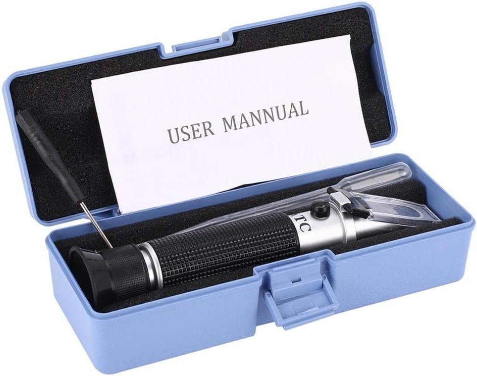 YAMEIJIA Dual Scale Sea Water Salinity Refractometer Meter Salimeter 0~10% Measurement Tool for Aquarium Seawater Monitoring
