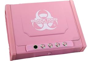 BLACK RAIN ORDNANCE Gun Safe for Handguns, w/Biometric Fingerprint or Keypad Lock, Hardened Steel Lock Box for Home, Bedside, & Vehicle