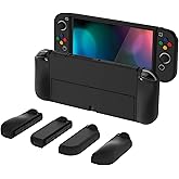 PlayVital AlterGrips Protective Slim Case for Nintendo Switch OLED, Ergonomic Grip Cover for Joycon, Dockable Hard Shell for Switch OLED w/Thumb Grip Caps & Button Caps