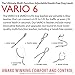 EzyDog Vario 6 Multi-Function Dog Leash with Snap Hook and Reflective Stitching - Perfect for Running, Walking, and Traffic Control - Hands-Free, Double Dog, and Tethering Capabilities (Standard, Black)