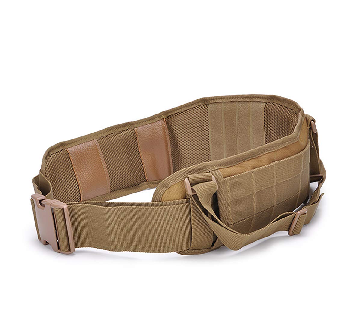 LUUFAN Tactical Belt Security Military Molle Belt Heavy Duty Adjustable with Free Strap For Outdoor Activity (Khaki)