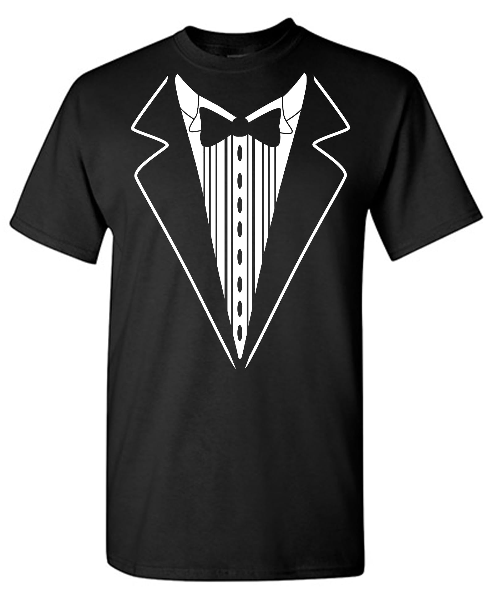 Photo 1 of Tuxedo Shirts for Men Novelty Graphic Funny Formal Costume Tee Classic Black White Tux Print Party Outfit Casual Wedding Bachelor Prom Halloween Tall Sized T Shirt 4XLT Black