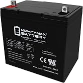 ML55-12 - 12 Volt 55 AH, Nut and Bolt (NB) Terminal, Rechargeable SLA AGM Battery