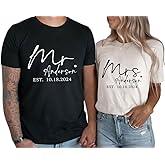 Personalized Mr and Mrs Shirts, Bride Groom Shirt, Hubby Wifey Shirt, Bride Tshirts, Just Married Shirts, Wedding Gifts