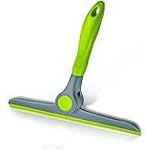 DSV Standard 10" Heavy Duty Green, Grey Window Cleaning Squeegee, Handheld Squeegee for Glass Doors, Windows, Car Windshields &amp; More