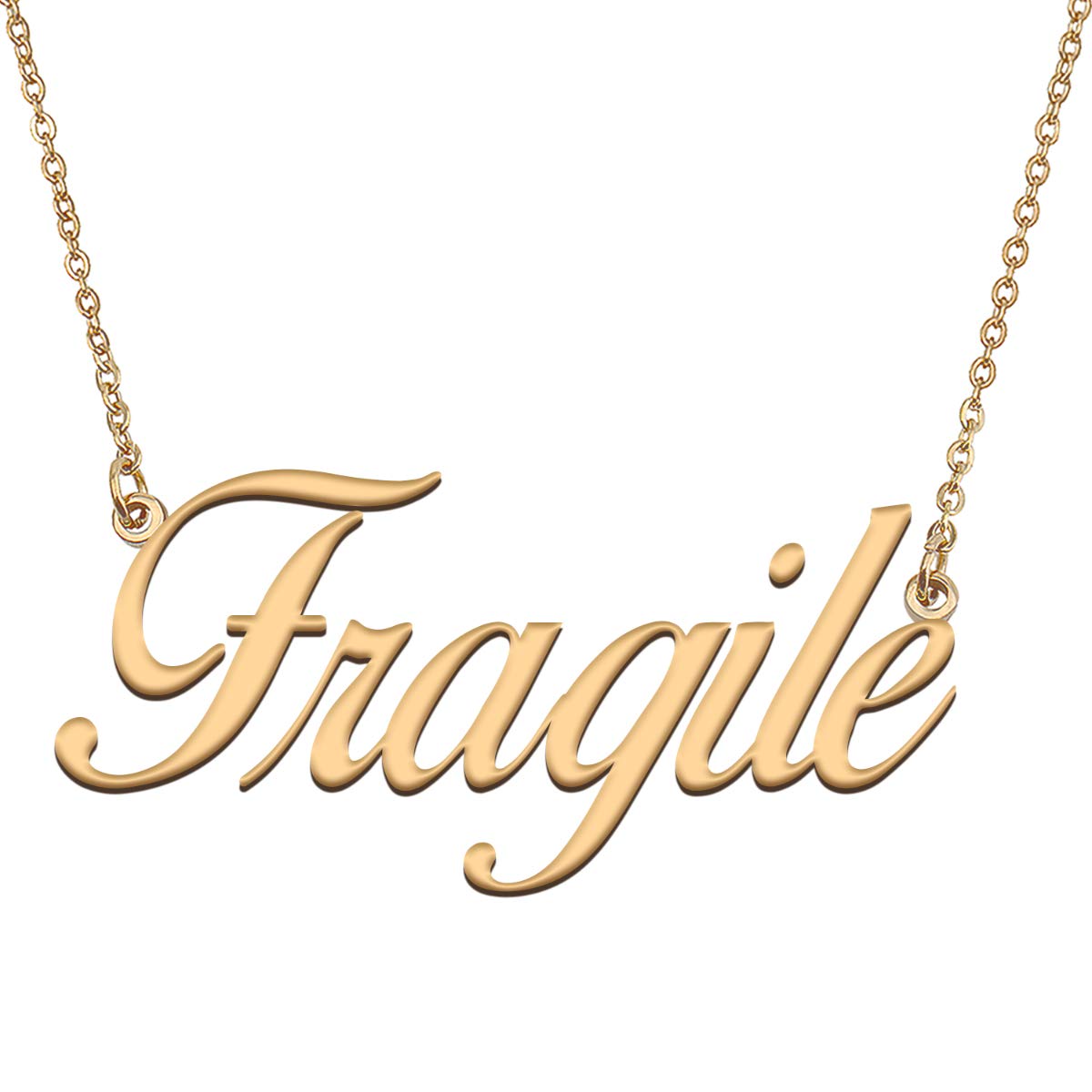 HUAN XUN Customized Custom Simple Any Name Necklace