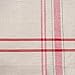DII French Stripe Tabletop Collection Farmhouse Style Dining Table Linen Napkin Set, 20x20, Taupe/Red, 6 Piece