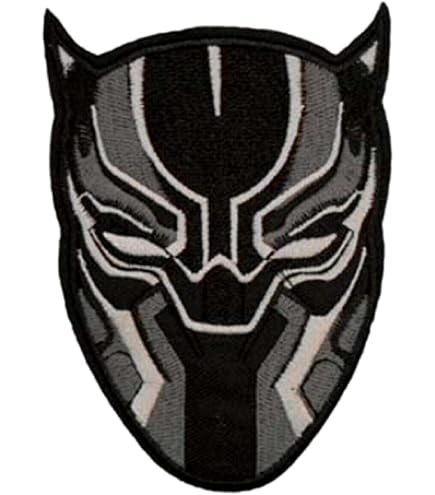 Patch Portal Black Panther 8 Inch Embroidered Iron On Tiger
