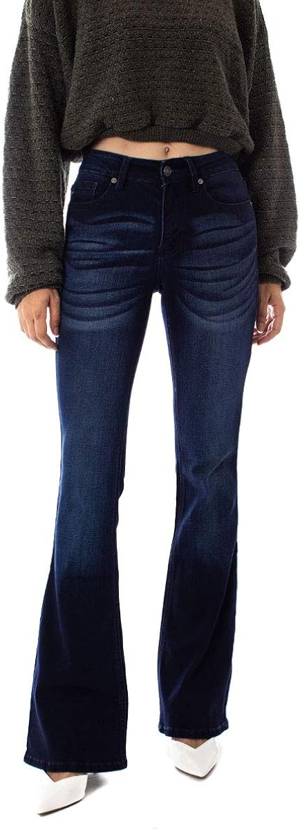 black kancan flare jeans