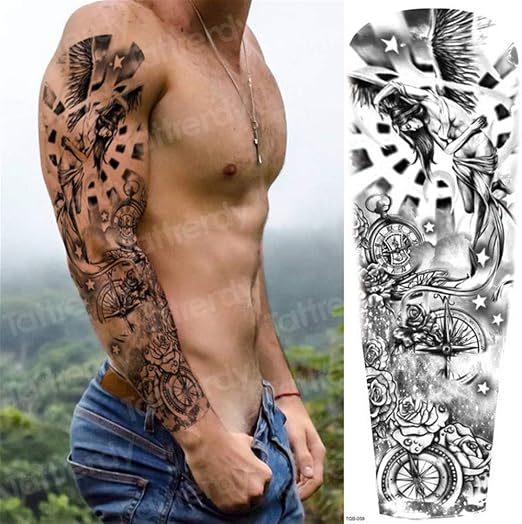 Tzxdbh 3pcs Temporare Tattoos Fur Manner Roboterarm Tatowierung