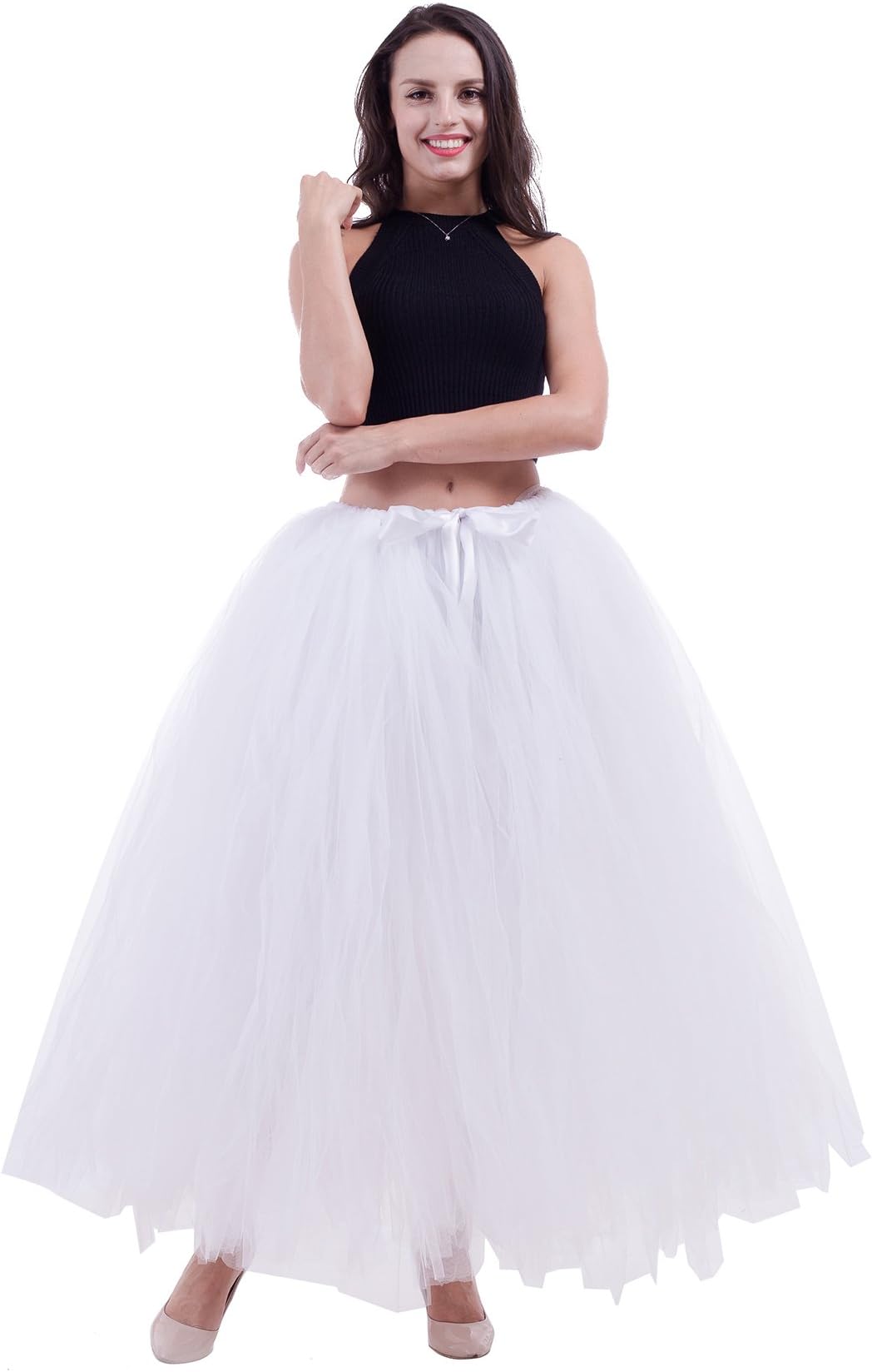 Handmade Maternity Tutu Floor Length Puffy Tulle Skirt for Women Wedding Costume Party Maternity Photoshoot Skirts