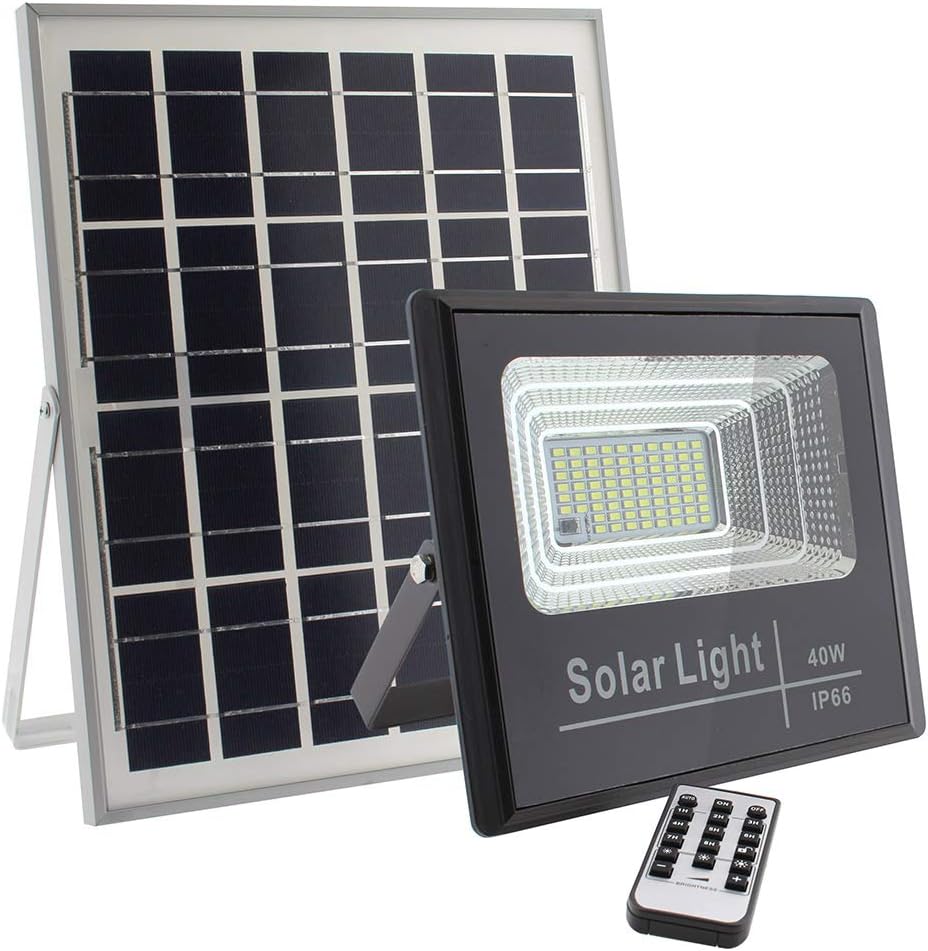 LEDBOX Foco LED Solar para Exterior 40w con Mando a Distancia para ...