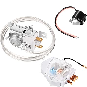 2198202 Refrigerator Cold Control Thermostat W10822278 Refrigerator Defrost Timer And W10225581 Refrigerator Bimetal Defrost Thermostat Refrigerator Defrost Kit Compatible With Kenmore Amazon In Home Improvement