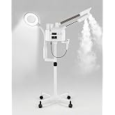 Artist hand Professional Facial Steamer with 5X LED Magnifying Lamp 4 in 1 | Hot and Cold Facial Steamer, Esthetician Steamer for Facial Fast Heating, Skin Care Machine for Beauty Salon Spa Home Use