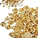 Mudder 100 Pairs Butterfly Clutch Tie Tacks Pin Back Replacement with Blank Pins for Craft Making (Golden)