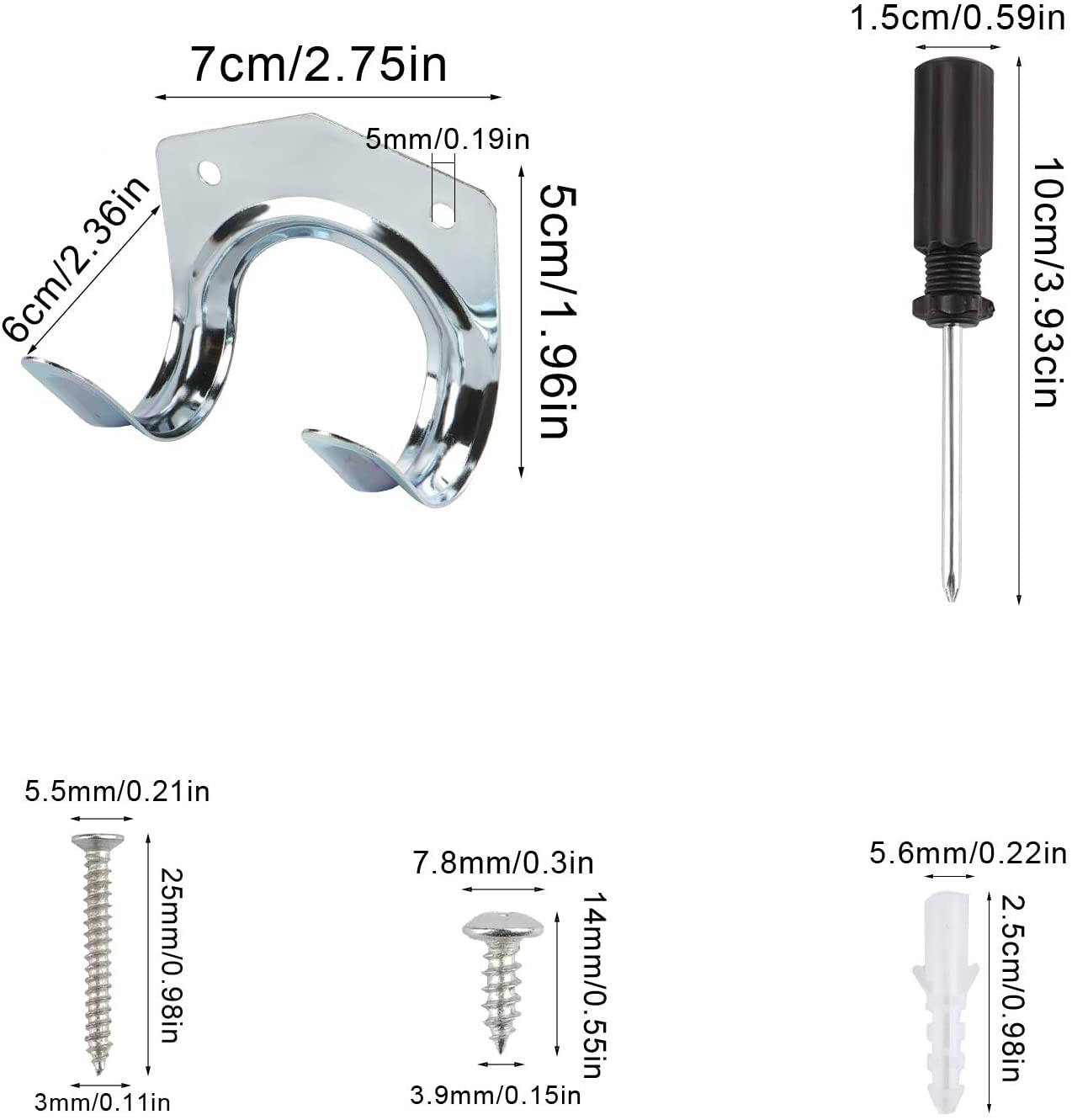 Yuechenggui 15 Stück gartengerätehalter Haken, Gerätehalter Garten, robuste Mehrzweck-Werkzeug-Haken, für Lager, Garage, Schuppen, Gartenwerkzeuge 2