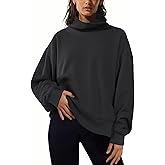 IWD Oversized Sweatshirt for Women 2025 Trendy Turtleneck Fleece Pullover with Pockets Long Sleeve Hoodies Fall Tops Outfits