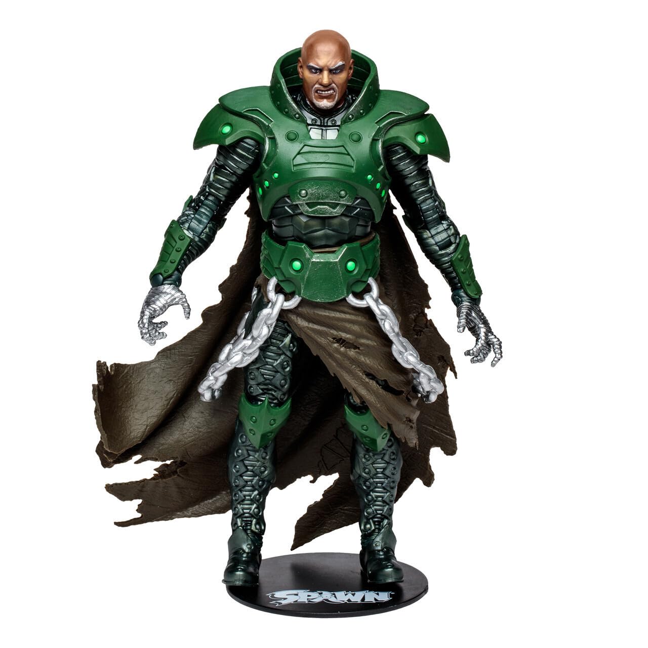 McFarlane Toys, Spawn Comic 7-inch Sinn Action Figure with 22 Moving Parts, Collectible Figure with Accessories and Collectors Stand Base – Ages 12+