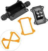 QWORK IP65 Waterproof Rocker Switch 12-24V 30A DPST Inline Cord ON OFF Red Light view 8