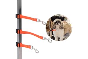 DISCPETSEC Pet Dog Grooming Table Arm Accessories - Arm Extension Straps & Loops (Orange, 3 Pack)