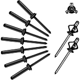 50PCS 3/16" x 1" Trigrip Kayak Rivets Waterproof, Kayak Tri Fold Rivets | Marine Rivets with O Rings, Aluminum Rivets Tri Grip for Boat, Kayak, Canoe,Trifold Rivets, Kayak Accessories