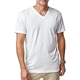 Fresh Clean Threads Men's T-Shirts V Neck Premium Basic Short Sleeve Tees - Fitted Style, Ultra Soft, Tag-Free Comfort
