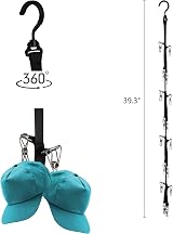 Peohud 2 Pack Closet Hat Organizer Rack 32 Hooks Baseball Cap Storage Holder view 2