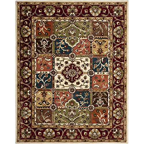 SAFAVIEH Heritage Collection Area Rug - 6' x 9', Multi & Red, Handmade Traditional Oriental Wool, Ideal for High Traffic Areas in Living Room, Bedroom (HG925A)