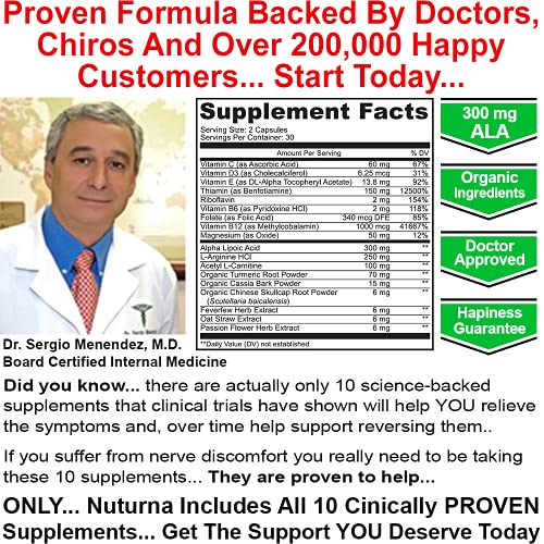 Neuropathy Support Supplement Nerve Support with 300 mg Alpha Lipoic