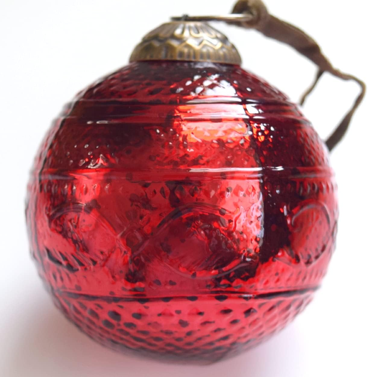 Ornaments - Set of 4 Red Mercury Glass Ornaments (3.15