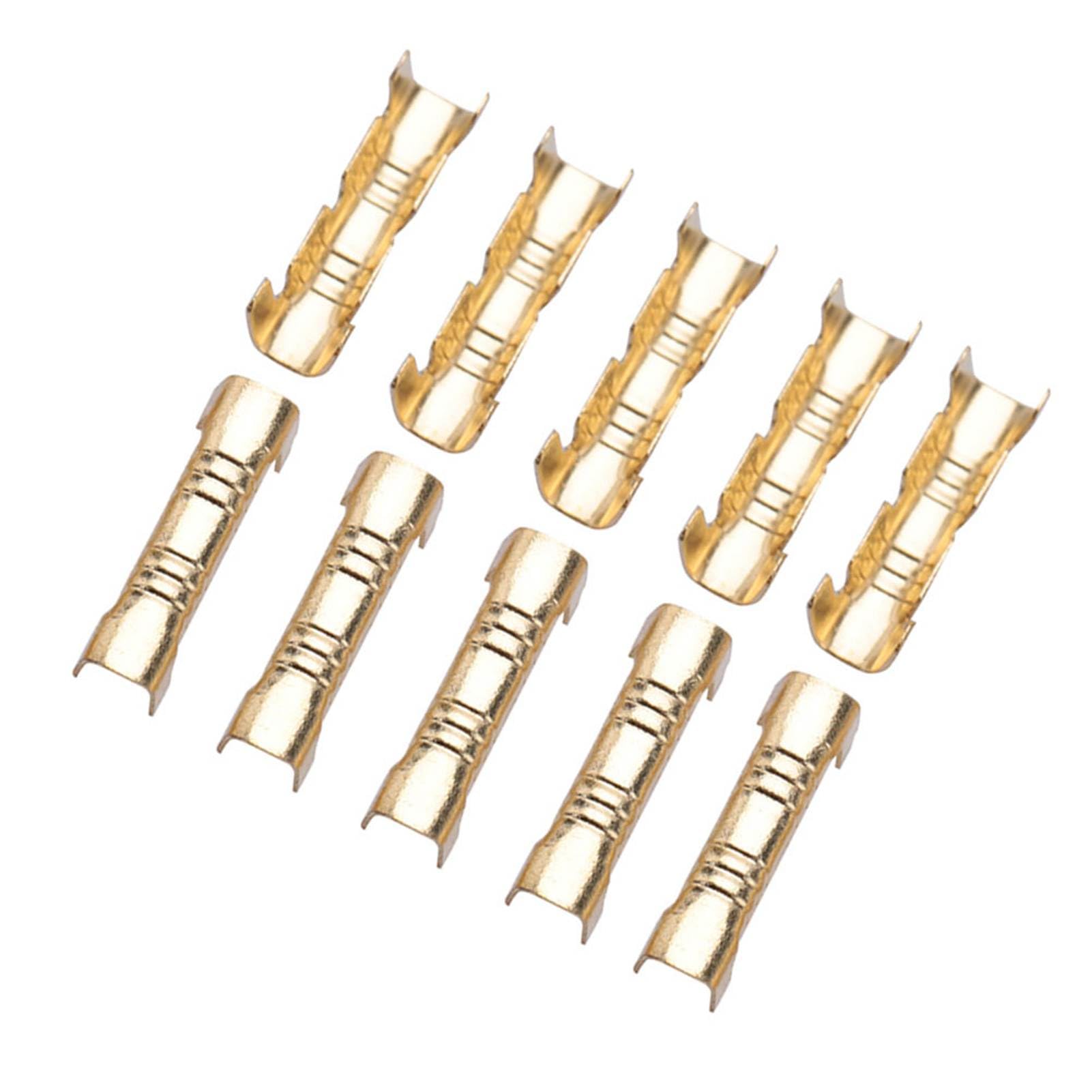 Changor 100Pcs Mini U-Shaped Wire Crimp, Quick Connect Terminals Brass Buckle Line Press Connector Terminal for 0.5-1.5m Cable