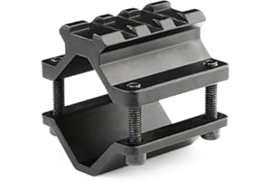 VERY100 Scope Mount Universal Single Rail Picatinny Flashlight Mount Scope Rings Shotgun Barrel Light Mount 12 Gauge Weaver Barrel Mount with 3 Slots Diameter 21mm-34mm